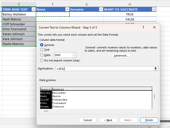 การแยกข้อความให้จาก 1 Column เป็นหลาย Columns — assets/5b2e7c45 e88d 4db0 bc52 75e5e32f36e3 clean text to column 4