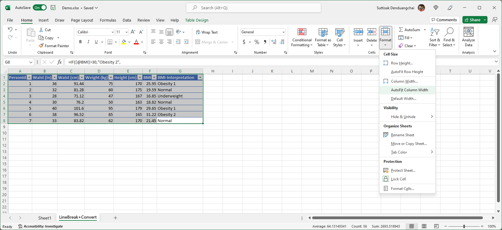 การจัดความกว้างของ Cell — assets/8226f1ae 2f90 4a7b a578 e25f651fdb2c basic format cell dimension