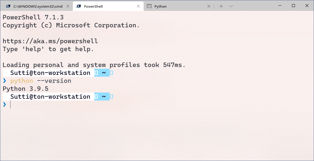 ติดตั้ง Python 3.9 ผ่าน Microsoft Store — assets/90c7587b 643d 4238 a985 1f7e752dd6b4 step2 checkpython