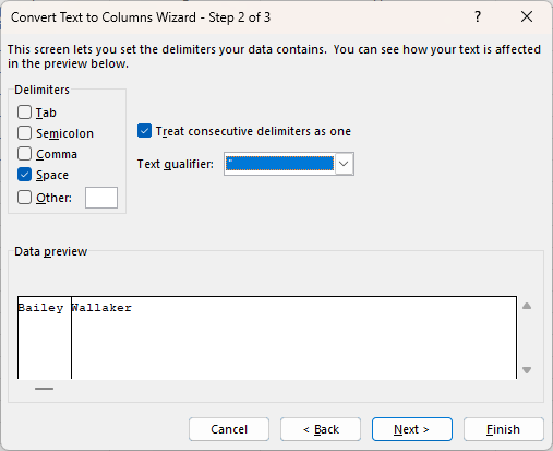 การแยกข้อความให้จาก 1 Column เป็นหลาย Columns — assets/97e287ca 3eb7 4cb3 8595 c9b93c5f287e clean text to column 3