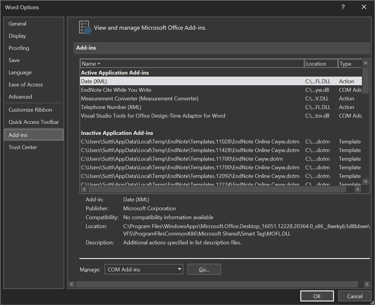 ปัญหา Add-Ins หายไปจาก Toolbars ใน Word — assets/9d39ab53 5d05 4244 a28f 7fee64c621d1 word addins