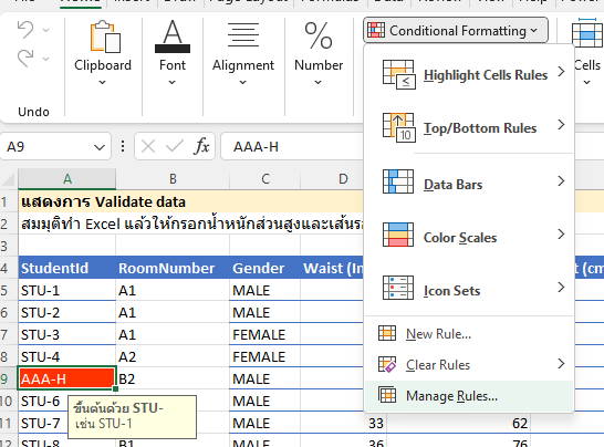 การจำกัดข้อมูลที่สามารถกรอกได้ — assets/e7e85025 add8 4303 8ca5 ca270b06580c validation formatting
